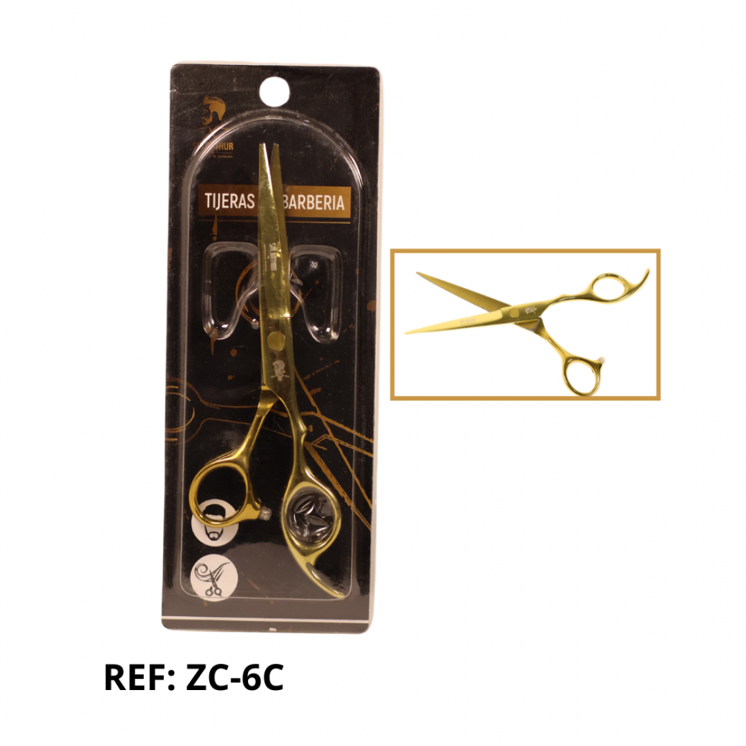 B-TIJERA PROFESIONAL DORADA REF ZC-6C###