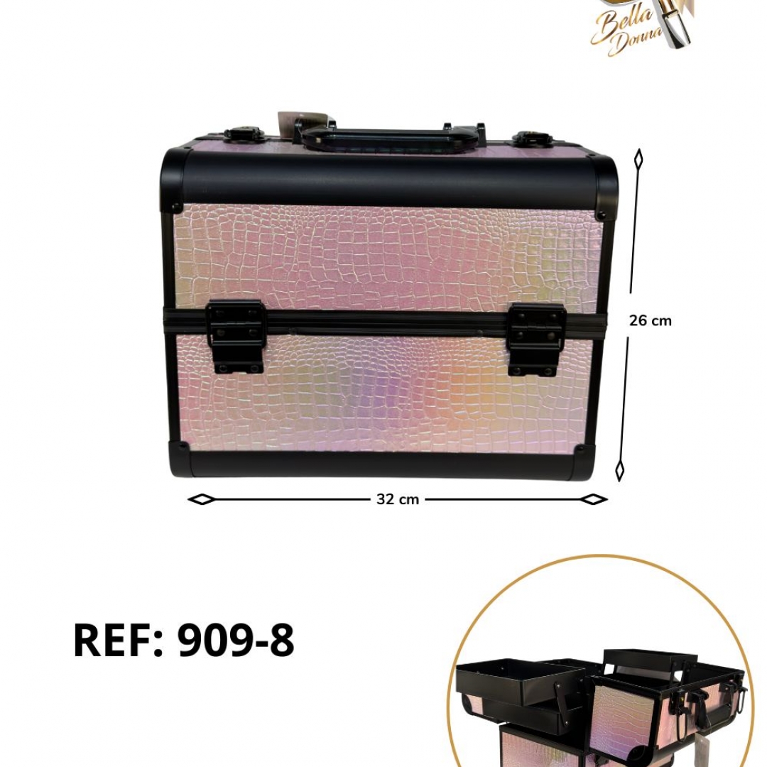 U-AA-NECESER COLOR ROSADO CON NEGRO REF.909-8### 