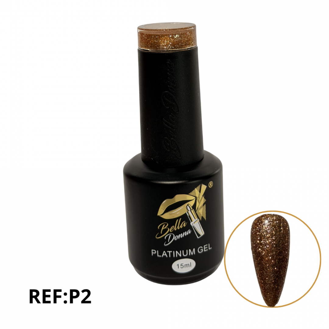 U-ESMALTE  SEMIPERMANENTE PLATINO DORADO 15ML REF. GNAIL-P2###