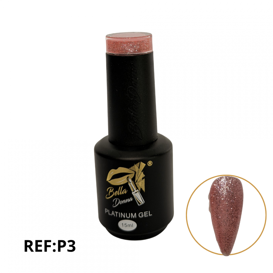 U-ESMALTE  SEMIPERMANENTE PLATINO ORO ROSA 15ML REF. GNAIL-P3###