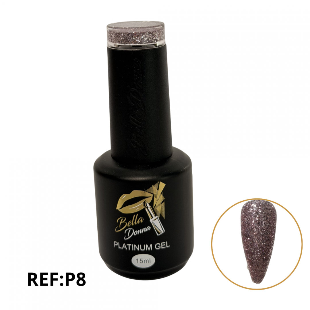 U-ESMALTE SEMIPERMANENTE PLATINO 15ML REF. GNAIL-P8 ###