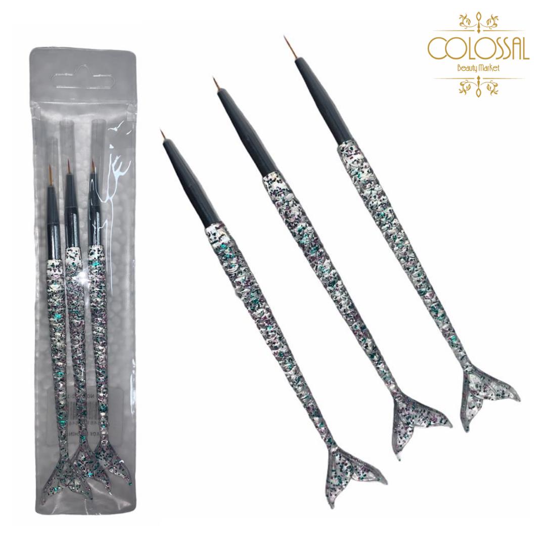 U-E-SET PINCELES COLA SIRENA X3 PARA U?AS REF. 1012-1###