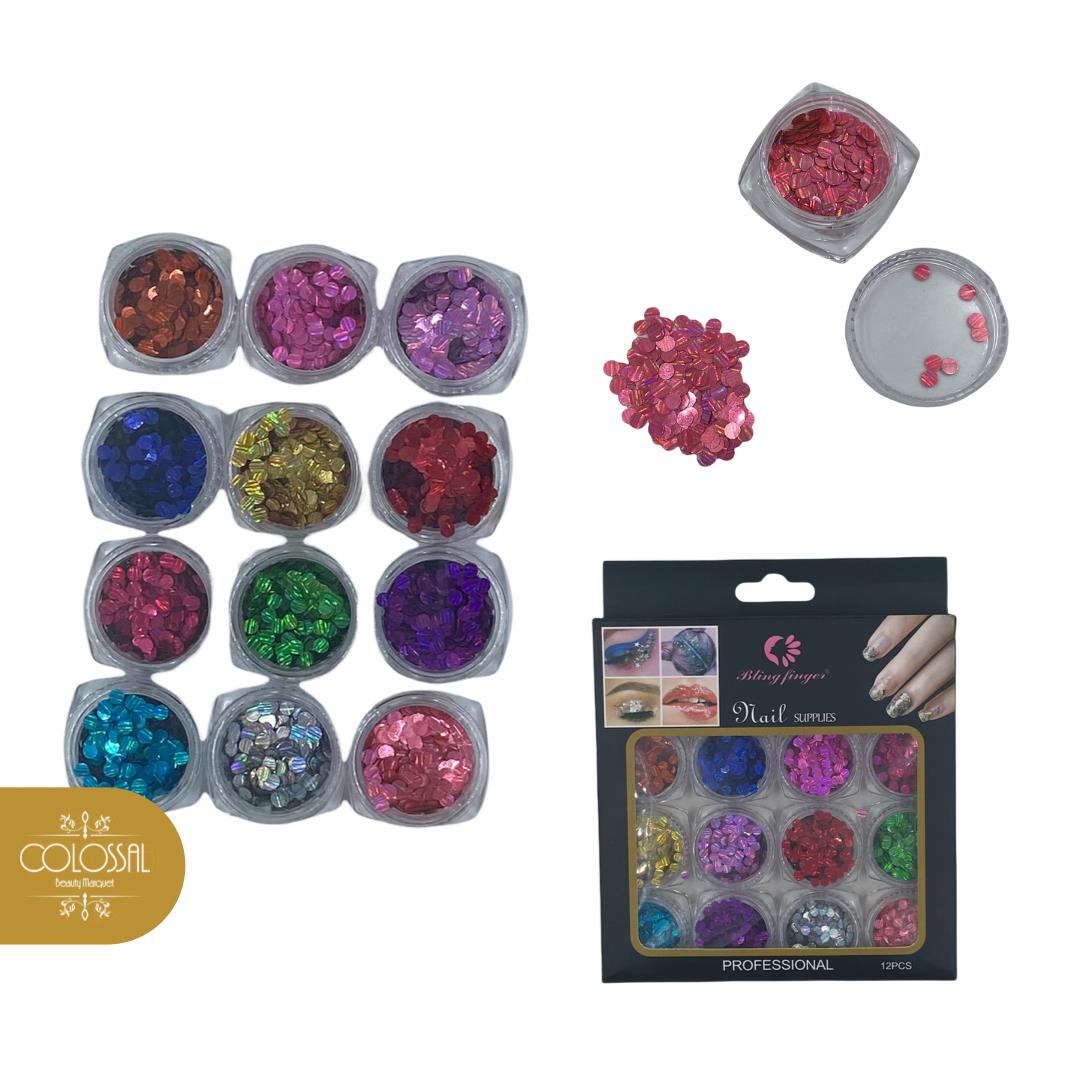 U-E-UZ-GLITTER DECORADOR DE U?AS X12 REF U86-4