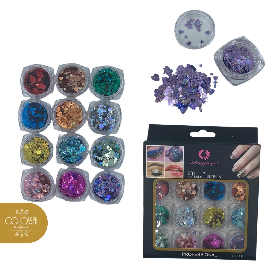 U-E-UZ-GLITTER DECORADOR DE U?AS X12 REF U86-3