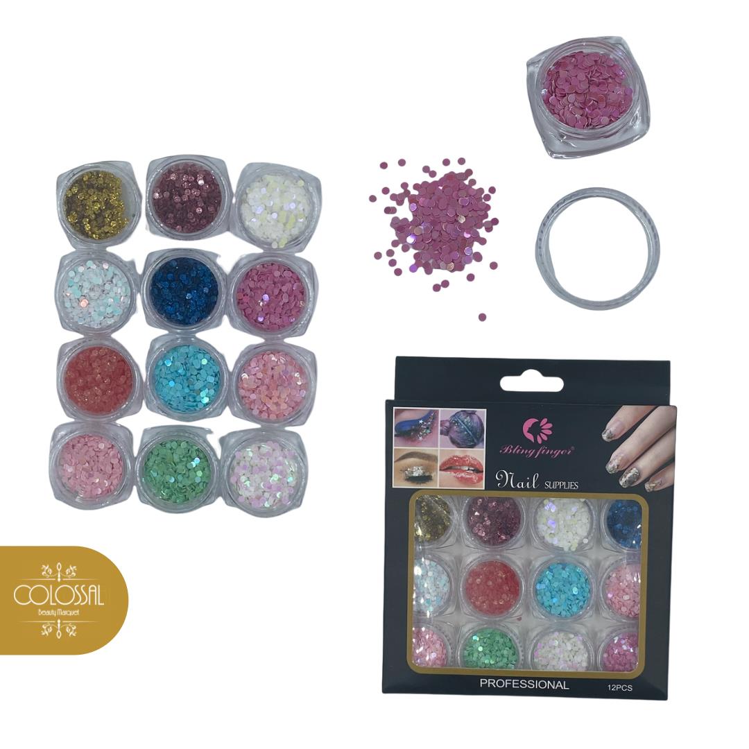 U-E-UZ-GLITTER DECORADOR DE U?AS X12 REF U86-11