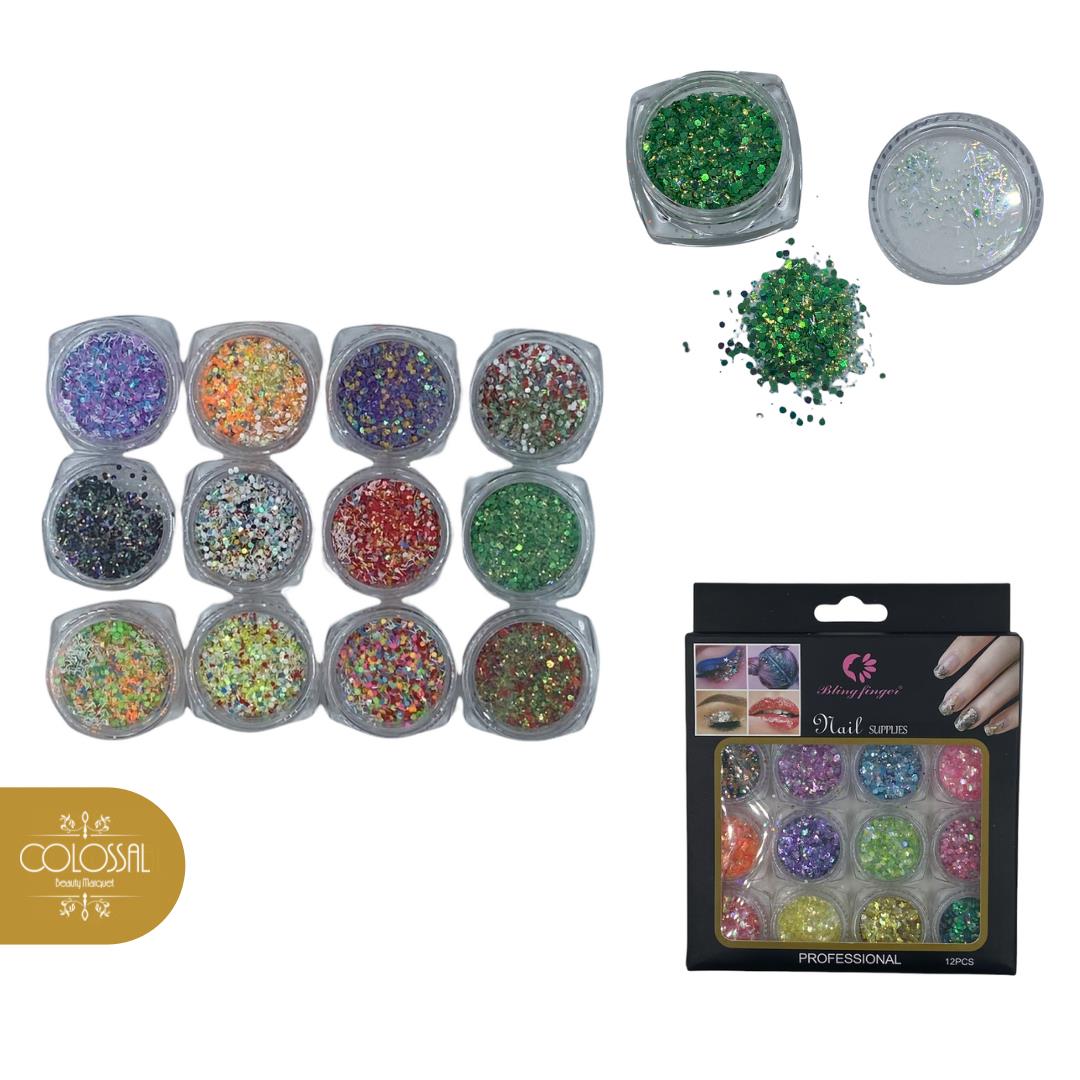 U-E-UZ-GLITTER DECORADOR DE U?AS X12 REF U86-5