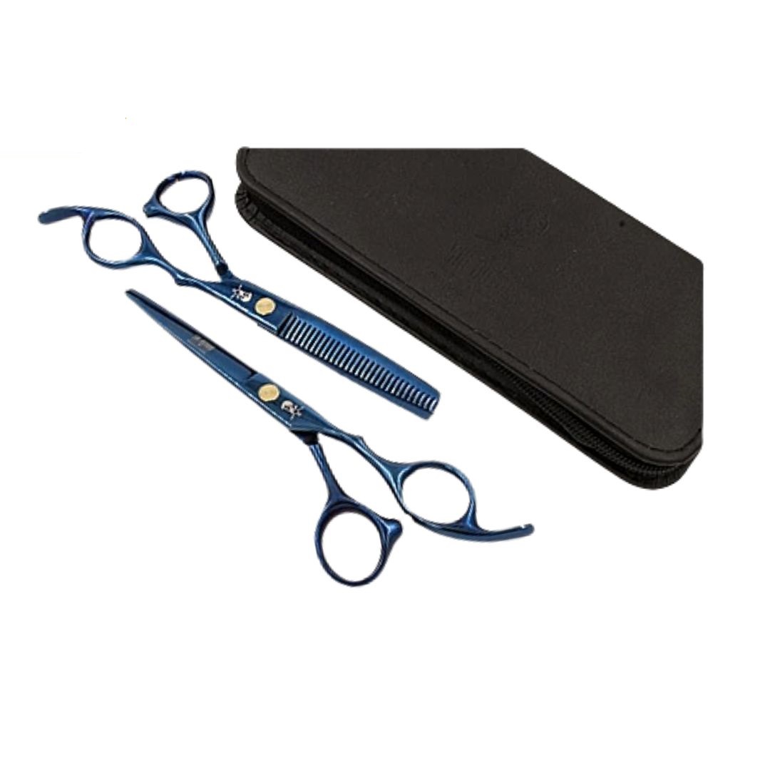 B-SET DE TIJERAS ENTRESACADORA Y LISA REF TJ-71 ###