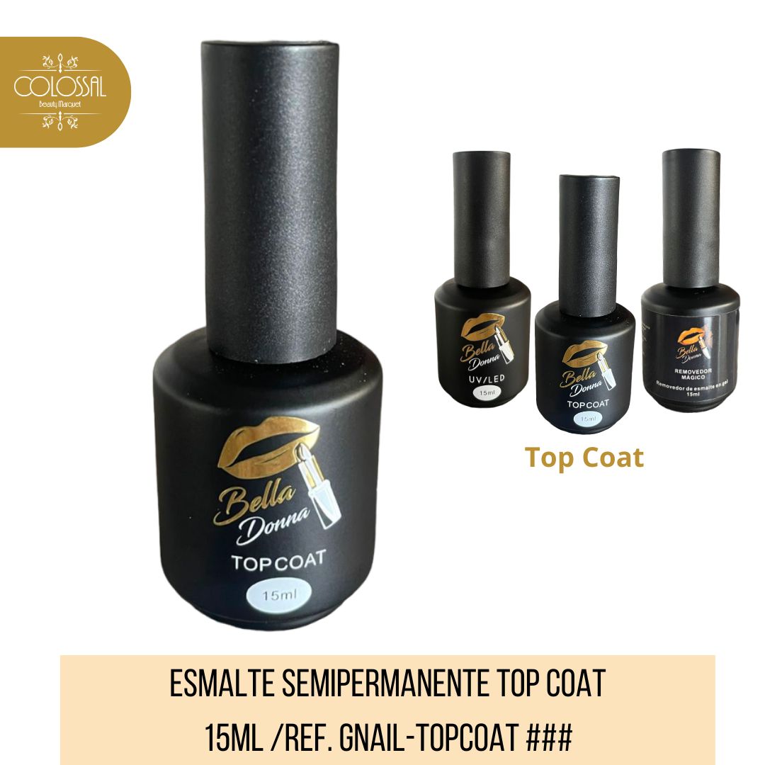 U-ESMALTE SEMIPERMANENTE TOP COAT 15ML REF. GNAIL-TOPCOAT ###