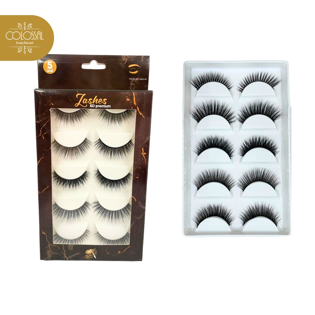 PESTA?A PREMIUM 6D x 5 REF.LASHES-6D ###