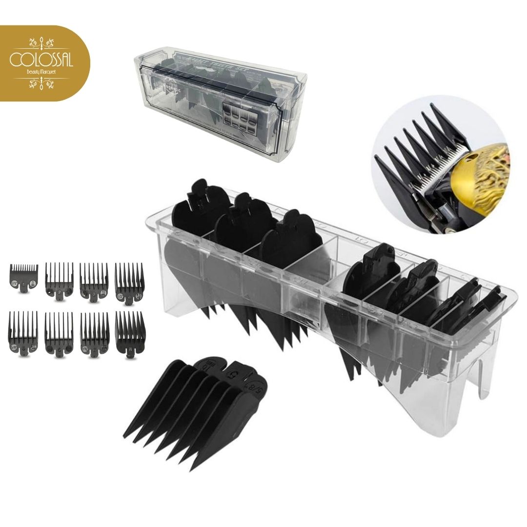 B-SET DE GUIAS PARA BARBERIA NEGRAS  REF. 584-44###